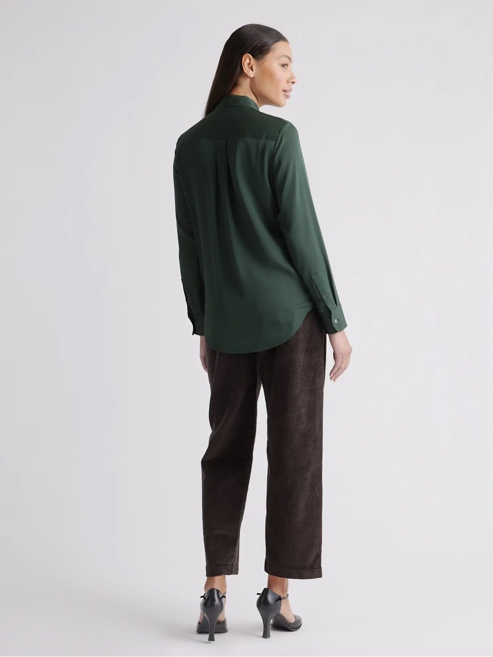 Quince Washable Stretch Silk Blouse - Picture 8 of 8